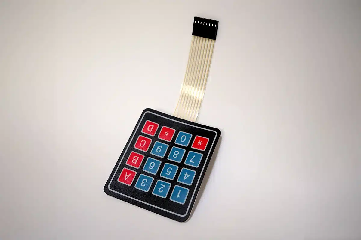 A membrane switch keypad