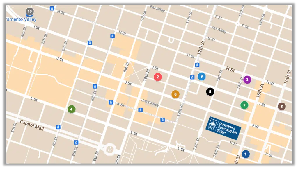 parking map of downtown sacramento, ca